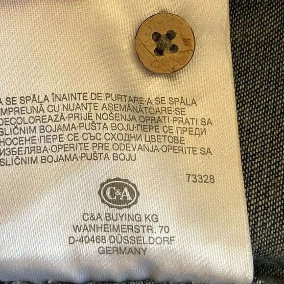 Clockhouse Denim Soft Button-Down Long Sleeves Blue Front Pocket Shirt M #1517 - Picture 13 of 14